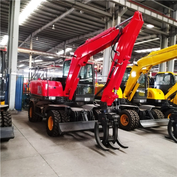 抓木機和機車安裝過程